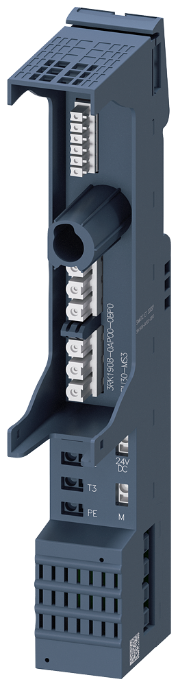 [Imagem BASE-UNIT ET 200SP PARA MOTOR DE PARTIDA COM ALIMENTAÇÃO 24 V 3RK19080AP000BP0 SIEMENS]