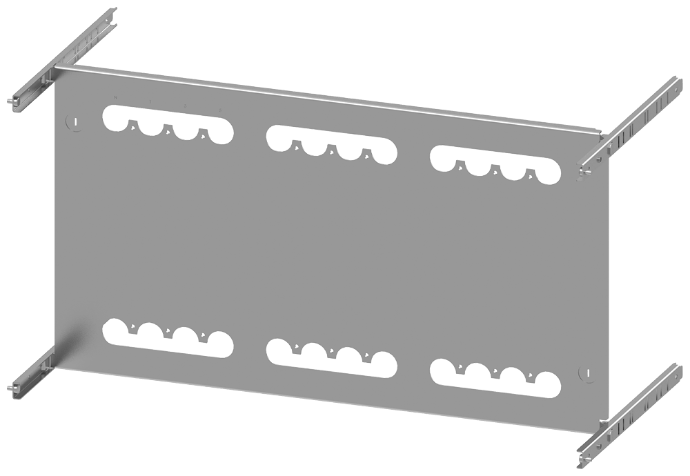 PLACA DE MONTAGEM 3VA13 (400A) 3VA14 (630A) 3VA23 (400A) 3VA24 (630A) 8PQ60008BA63 SIEMENS