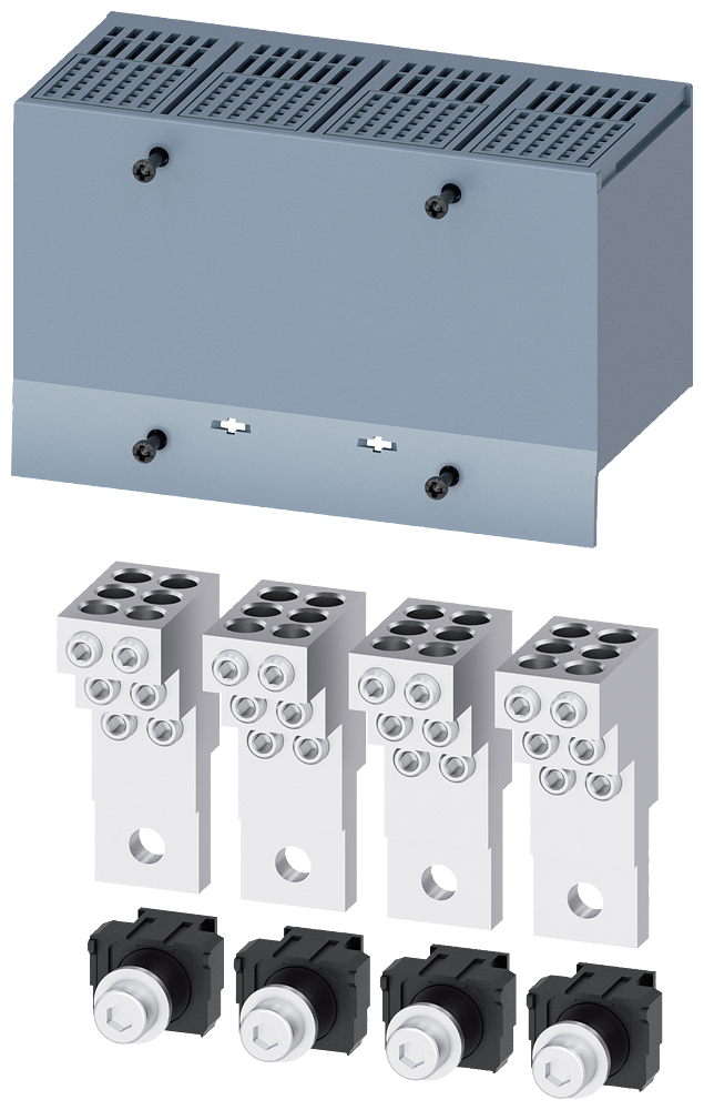 [Imagem TERMINAL PARA CONDUTOR DE SEÇÃO CIRCULAR 6 CONDUTORES 4 PEÇAS ACESSÓRIOS PARA 3VA92140JF60 SIEMENS]
