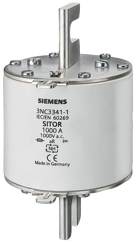 ELEMENTO DE FUSÍVEL SITOR COM CONTATOS DE FACA RANHURADOS NH3 IN: 800 A AR 3NC34381U SIEMENS