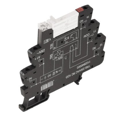 [Imagem do produto ACOPLADOR RELE 1REV 230VCA FILTRO RC ENT C/LED (PARAFUSO) 1122840000 WEIDMULLER]