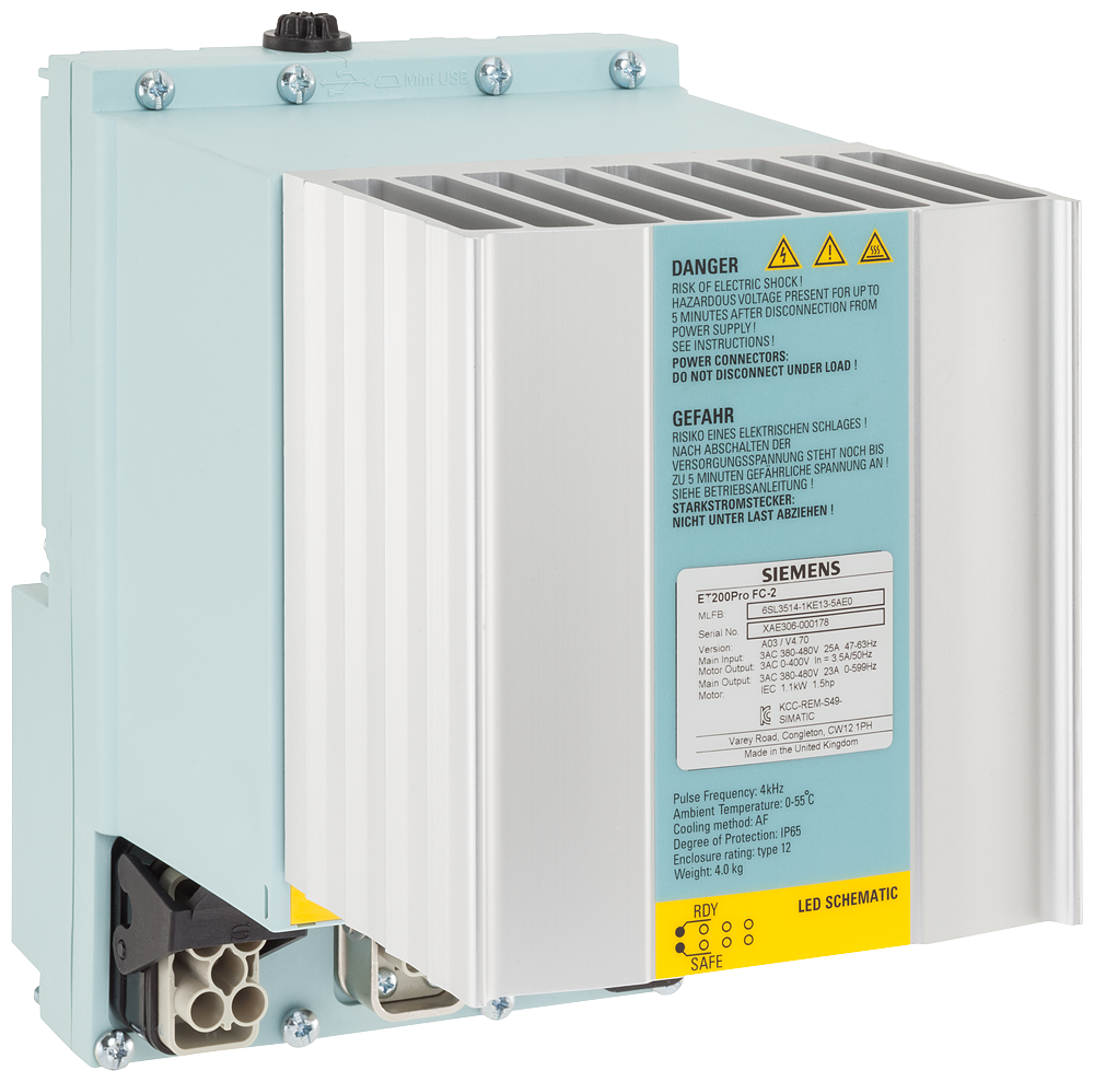 [Imagem INVERSOR DE FREQUÊNCIA TRIFÁSICO 1,5KW 380/480V 47/63HZ 6SL35141KE135AE0 SIEMENS]