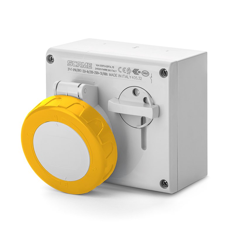 [Imagem do produto TOMADA DE EMBUTIR INTERTRAVAMENTO 32A 3P+N+T 4H IP66/IP67 505.3279 SCAME]