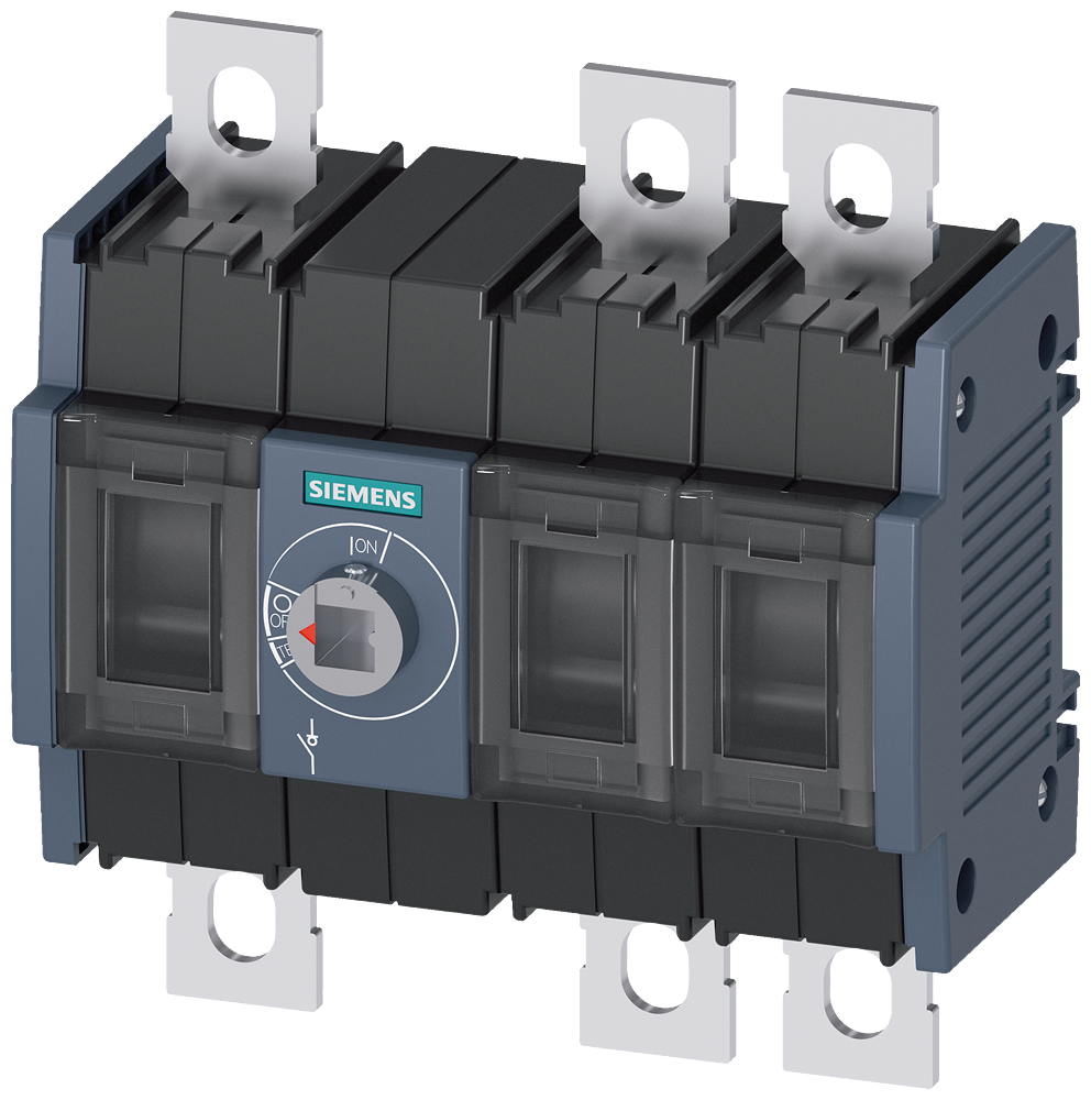 SECCIONADOR DE CORTE EM CARGA 125A TAM. 2 DE 3 POLOS ACIONAMENTO FRONTAL CE 3KD32300NE200 SIEMENS