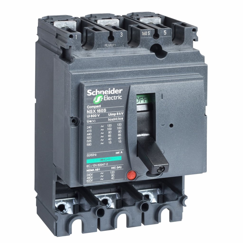 [Imagem DISJUNTOR CAIXA MOLDADA COMPACT NSX250L TMD 250A 3P3D SEM UNIDADE DE PROTEÇÃO LV431405 SCHNEIDER]