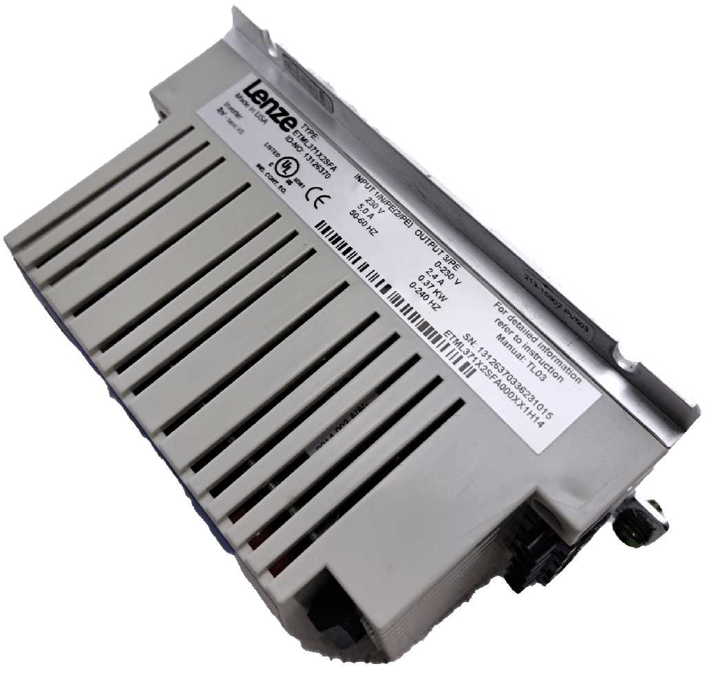 [Imagem INVERSOR DE FREQUÊNCIA TRIFÁSICO 0,37KW 2,4A 230V 50/6HZ ETML371X2SFA LENZE]