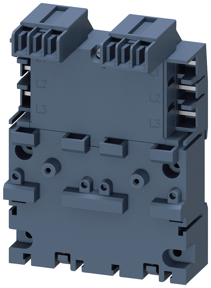 [Imagem BARRAMENTO TRIFÁSICO COM CONECTOR DE EXPANSÃO PARA 2 CHAVES DE POTÊNCIA S00 3RV29174A SIEMENS]