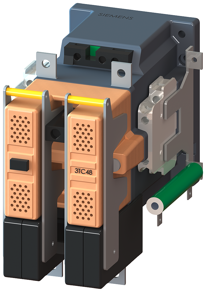 [Imagem do produto CONTATOR BIPOLAR DC3/5:75A 220VCC VARIST 3TC48170LM4 SIEMENS]