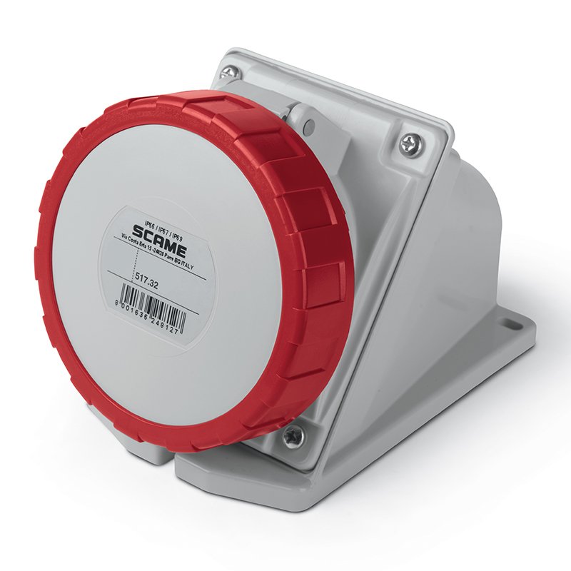 [Imagem TOMADA DE MONTAGEM 2P+T 32A 67 9H 517.3258 SCAME]