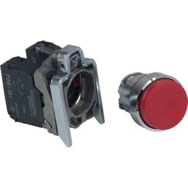 [Imagem BOTÃO 22MM METÁLICO A IMPULSÃO SALIENTE XB4BL45 SCHNEIDER]