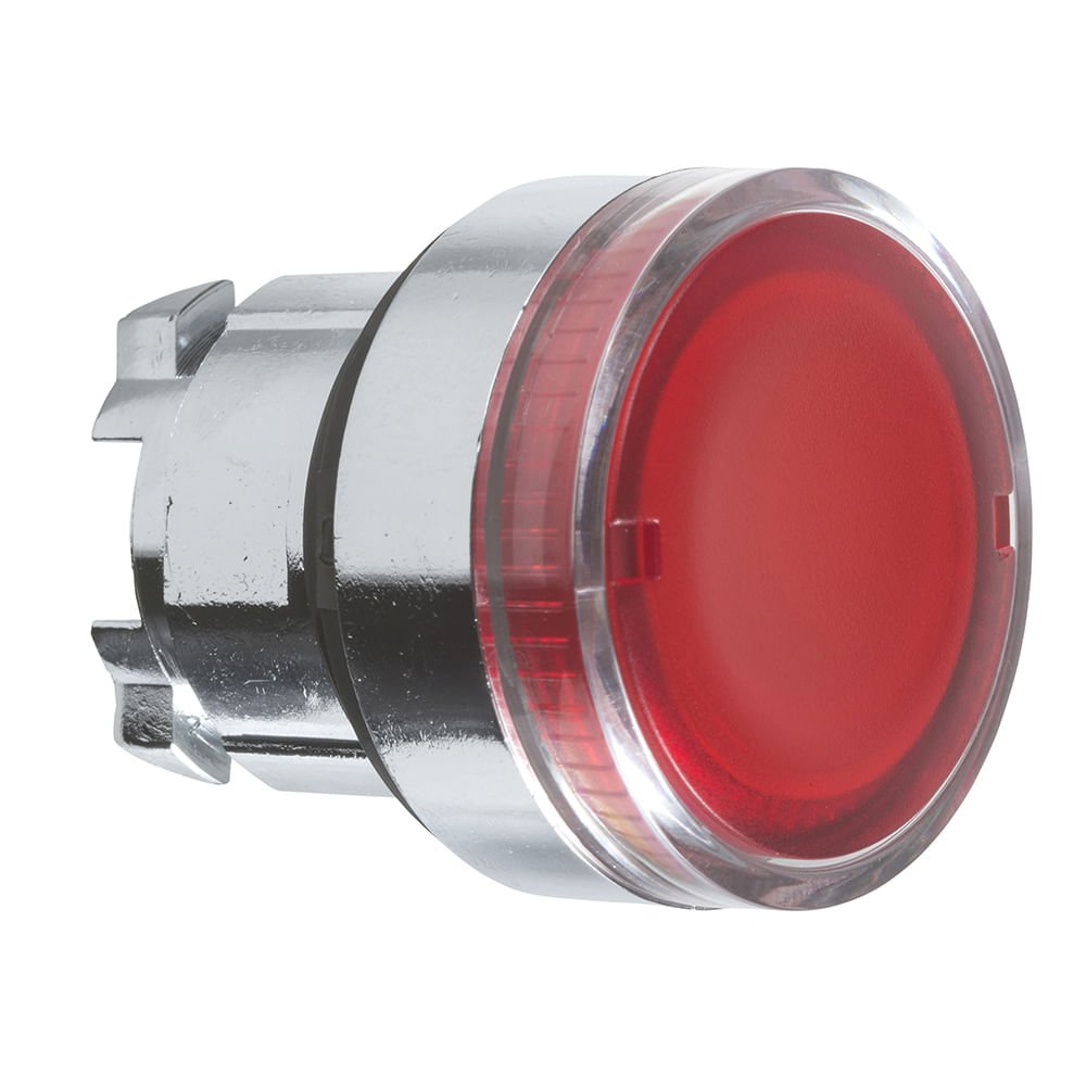 [Imagem CABEÇOTE PARA BOTÃO LUMINOSO MODULAR Ø22MM METÁLICO, PARA LÂMPADA BA9S, VERMELHO ZB4BW34 SCHNEIDER]