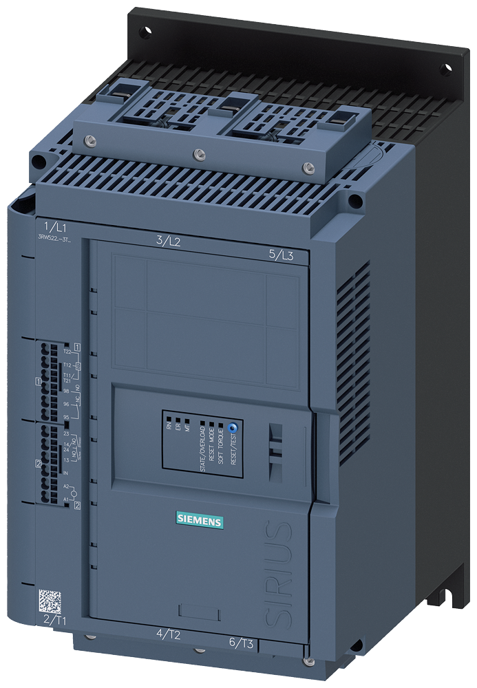 [Imagem do produto CHAVE DE PARTIDA TRIFÁSICO 30KW 63A 200/600V 50/60HZ 3RW52253TC15 SIEMENS]
