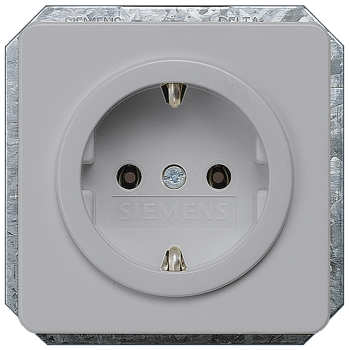TOMADA SCHUKO PRATA 5UB1467 SIEMENS