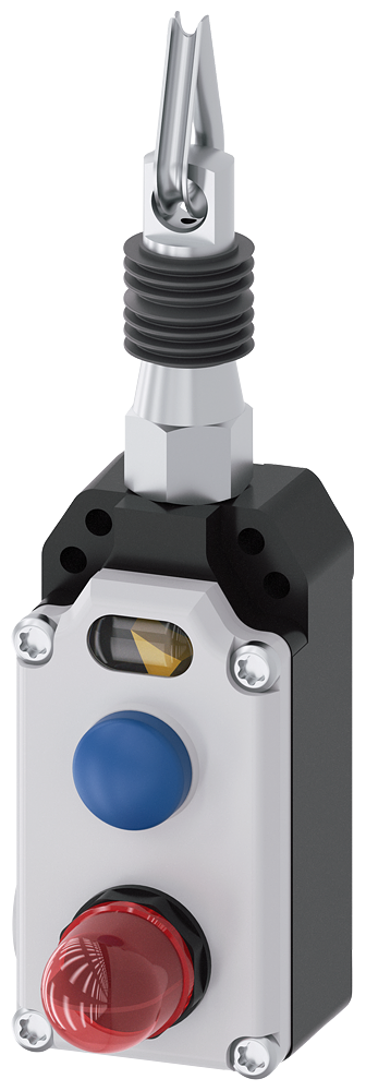 [Imagem do produto INTERRUPTOR DE CABO, 2X M20X1,5 1NA+1NF, ENGATE EN ISO 13850 DESENCRAVA POR B... 3SE71501BD04 SIEMENS]