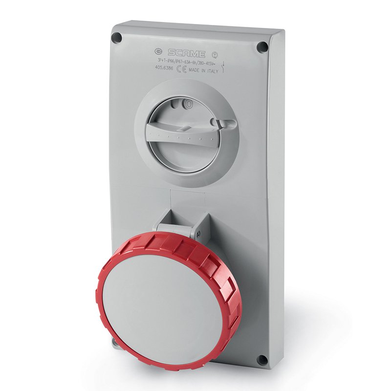 [Imagem do produto TOMADA DE EMBUTIR OMNIA 63A 2P+T 9H IP67 405.6378 SCAME]