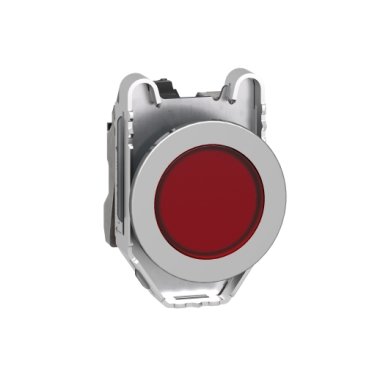 [Imagem SINALIZADOR FACEADO Ø30MM METÁLICO LED DE ALTO BRILHO VERMELHO 110/120VCA XB4FVG4 SCHNEIDER]