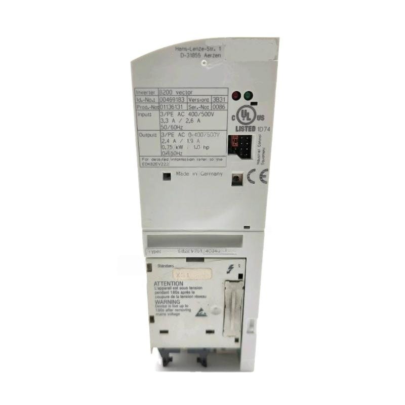 [Imagem INVERSOR DE FREQUÊNCIA TRIFÁSICO 0,55KW 1,8A 400/500V 50/60HZ D31855 LENZE]