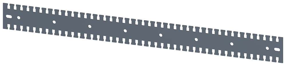 CALHA DE SUPORTE DENTADA C: MM GALVANIZADA 8MF10802HC130 SIEMENS