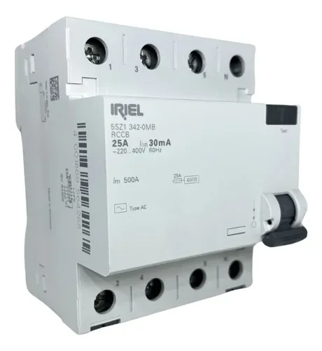 [Imagem DISJUNTOR DE CORRENTE DE FUGA TIPO CA 25A 3+N POL 30MA 400V 4TE PARA BRASIL 5SZ13420MB SIEMENS]