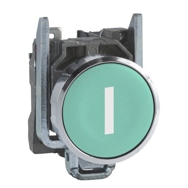 [Imagem BOTÃO 22MM METÁLICO A IMPULSÃO COM MARCA XB4BA3315 SCHNEIDER]