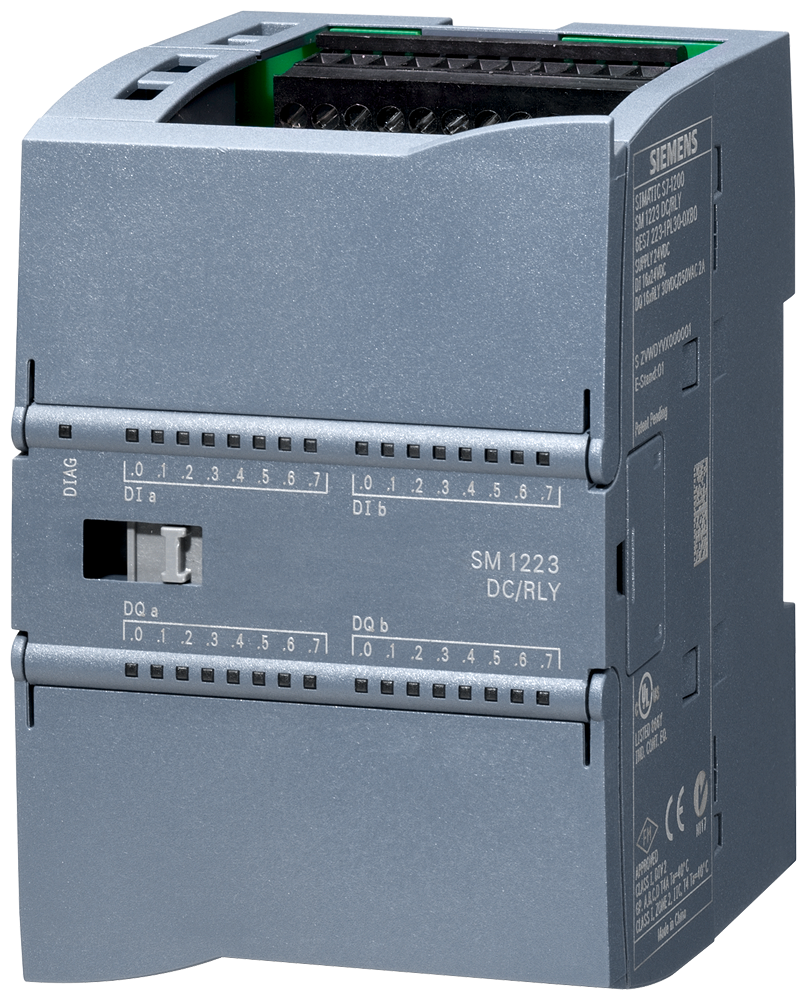 [Imagem MÓDULO I/O DIGITAL SM 1223 16DI/16DO 16DI 24VCC SINK/SOURCE 16DO RELÉ 2A SIMATIC S7-1200 6ES72231PL320XB0 SIEMENS]