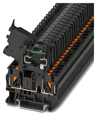 [Imagem do produto TERMINAL DE FUSÍVEL 5X 20 MM 4 MM2, 6,2 MM DE LARGURA PRETO 24V LED 8WH60001KG38 SIEMENS]