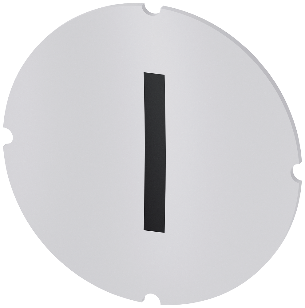 [Imagem do produto PLACA EMBUTIDA PARA BOTÃO DE PRESSÃO ILUMINADO, REDONDO, LEITOSO, SÍMBOLO: I* 3SU19000AB710QB0 SIEMENS]