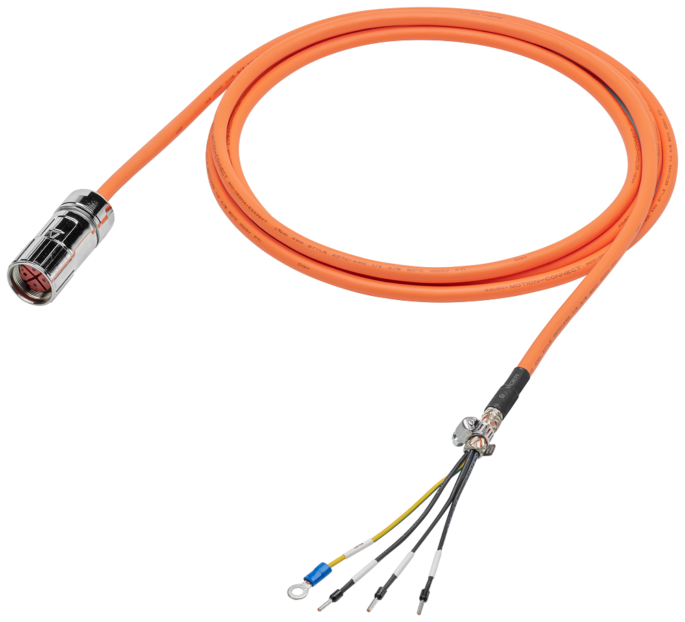 [Imagem CABO POTÊNCIA CONFECCIONADO 10M COM CONECTORES 4X1.5 1FL6 6FX30025CL021BA0 SIEMENS]