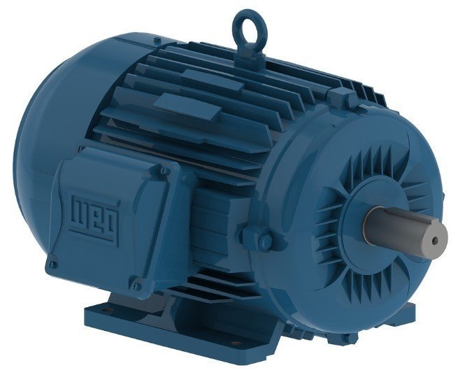 [Imagem do produto MOTOR CA TRIFÁSICO 3KW 11,4/6,61/5,71A 220/380/440V 60HZ 1740RPM L100L IP55 W22 11713210 WEG]