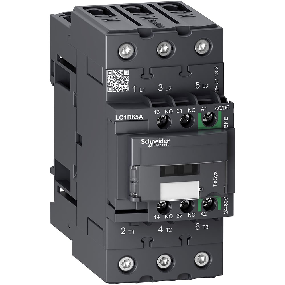 [Imagem CONTATOR TRIPOLAR 65A COM BOBINA EM 110V TESYS D LC1D65ABNE SCHNEIDER]