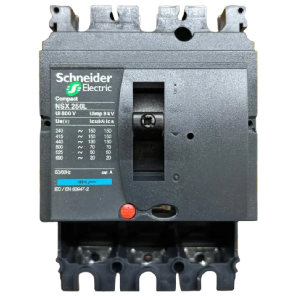 DISJUNTOR CAIXA MOLDADA COMPACT NSX250L TMD 250A 3P3D SEM UNIDADE DE PROTEÇÃO LV431405 SCHNEIDER DISJUNTOR-CAIXA-MOLDADA-COMPACT-NSX250L-TMD-250A-3P3D-SEM-UNIDADE-DE-PROTECAO-LV431405-SCHNEIDER.png