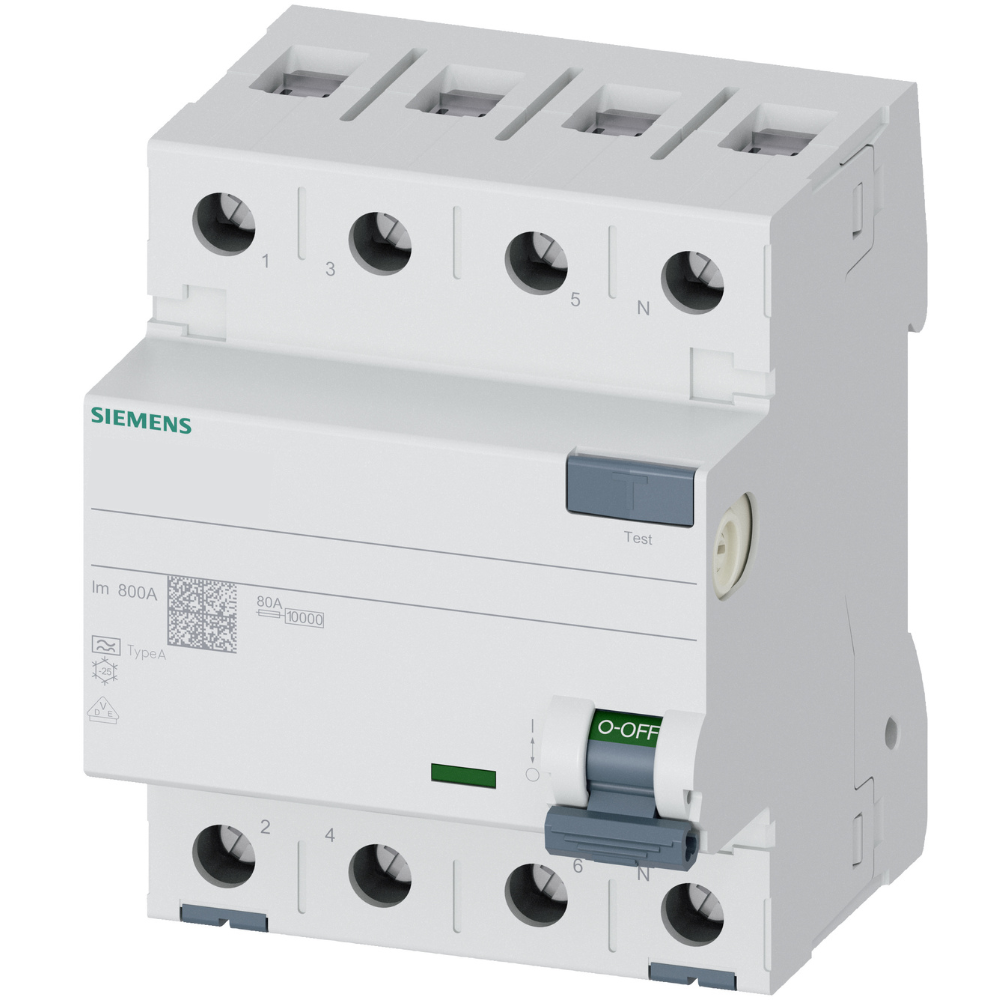 [Imagem do produto DISJUNTOR DE CORRENTE DE FUGA 4 POLOS 5SV53420MB SIEMENS]