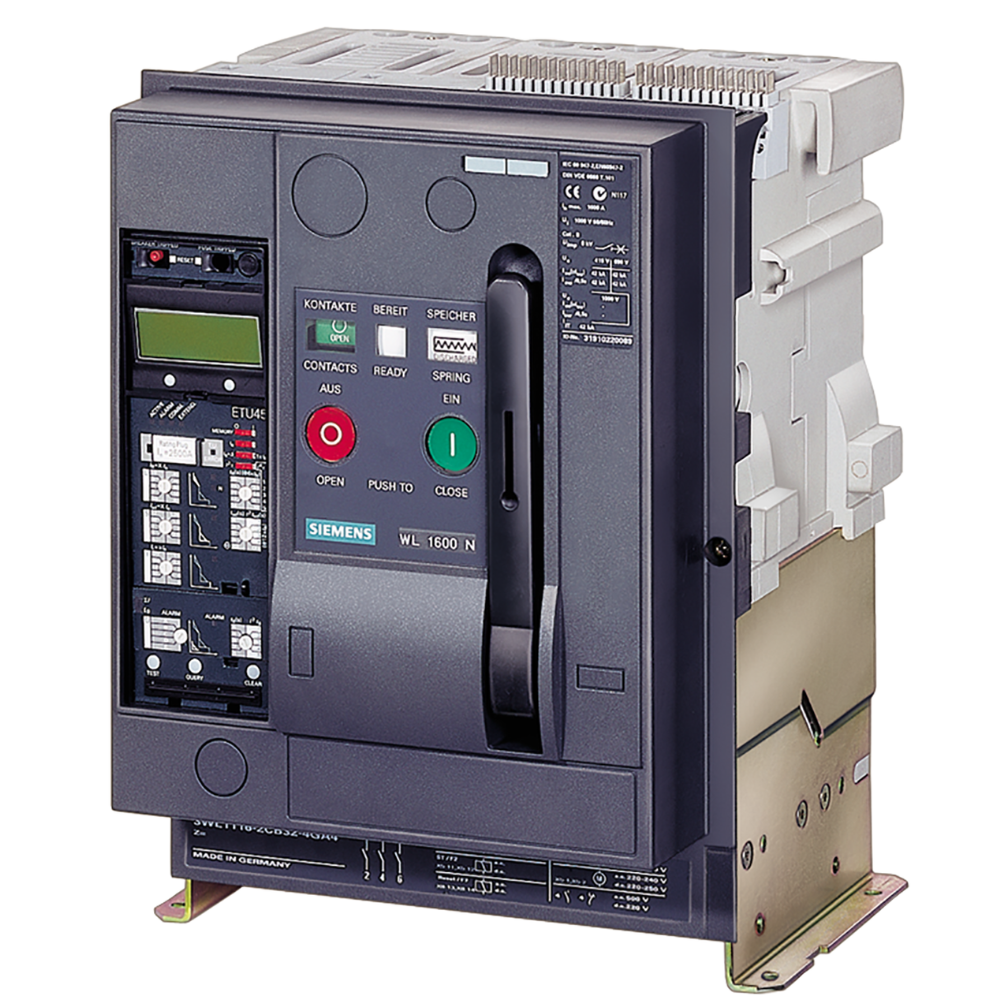 [Imagem do produto DISJUNTOR DE POTÊNCIA MONTAGEM FIXA DE 3 POLOS TAMANHO DA ESTRUTURA 2 3WL12204CB641AJ2 SIEMENS]