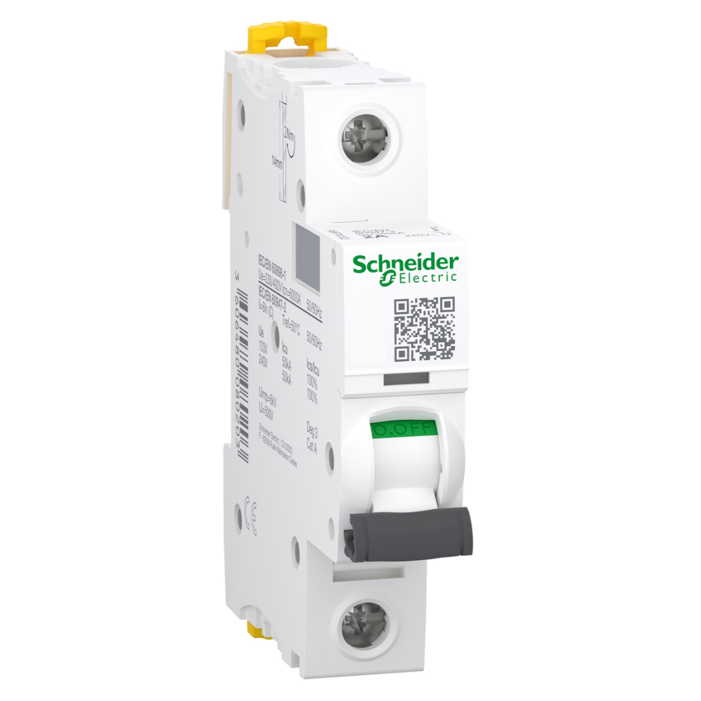 [Imagem DISJUNTOR MINI MONOPOLAR ACTI9 IC60N 4A CURVA C A9F74104 SCHNEIDER]