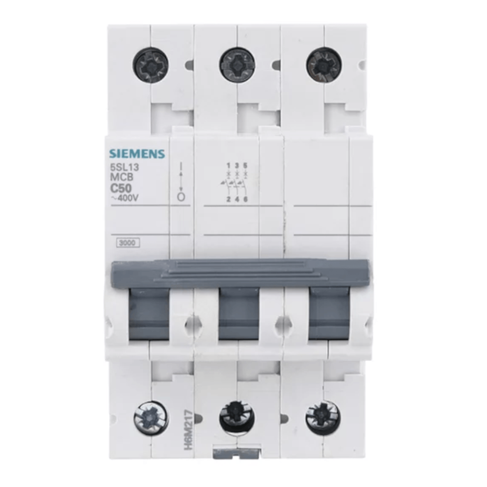 [Imagem DISJUNTOR MINI TRIPOLAR 32A 6KA 400V 5SL63327MB SIEMENS]
