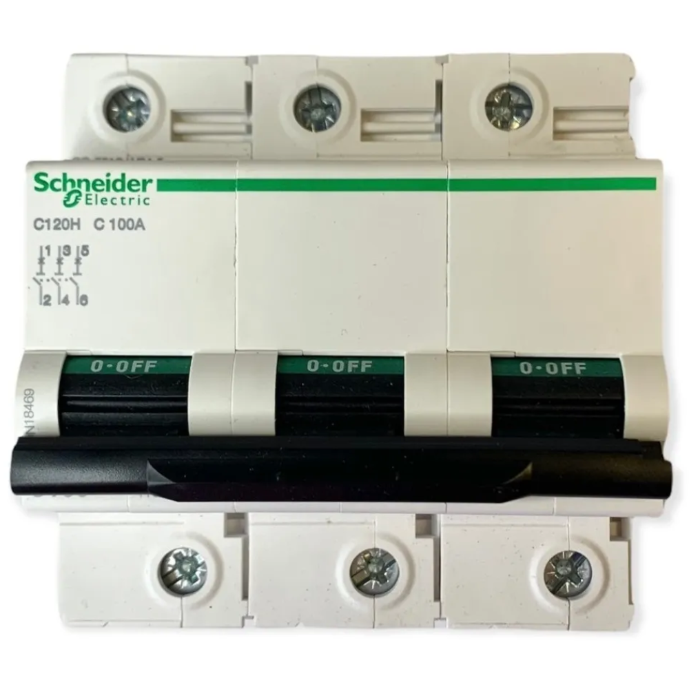 DISJUNTOR MINI TRIPOLAR C120H CURVA C 100A 440V A9N18469 SCHNEIDER DISJUNTOR-MINI-TRIPOLAR-C120H-CURVA-C-100A-440V-A9N18469 (2).png