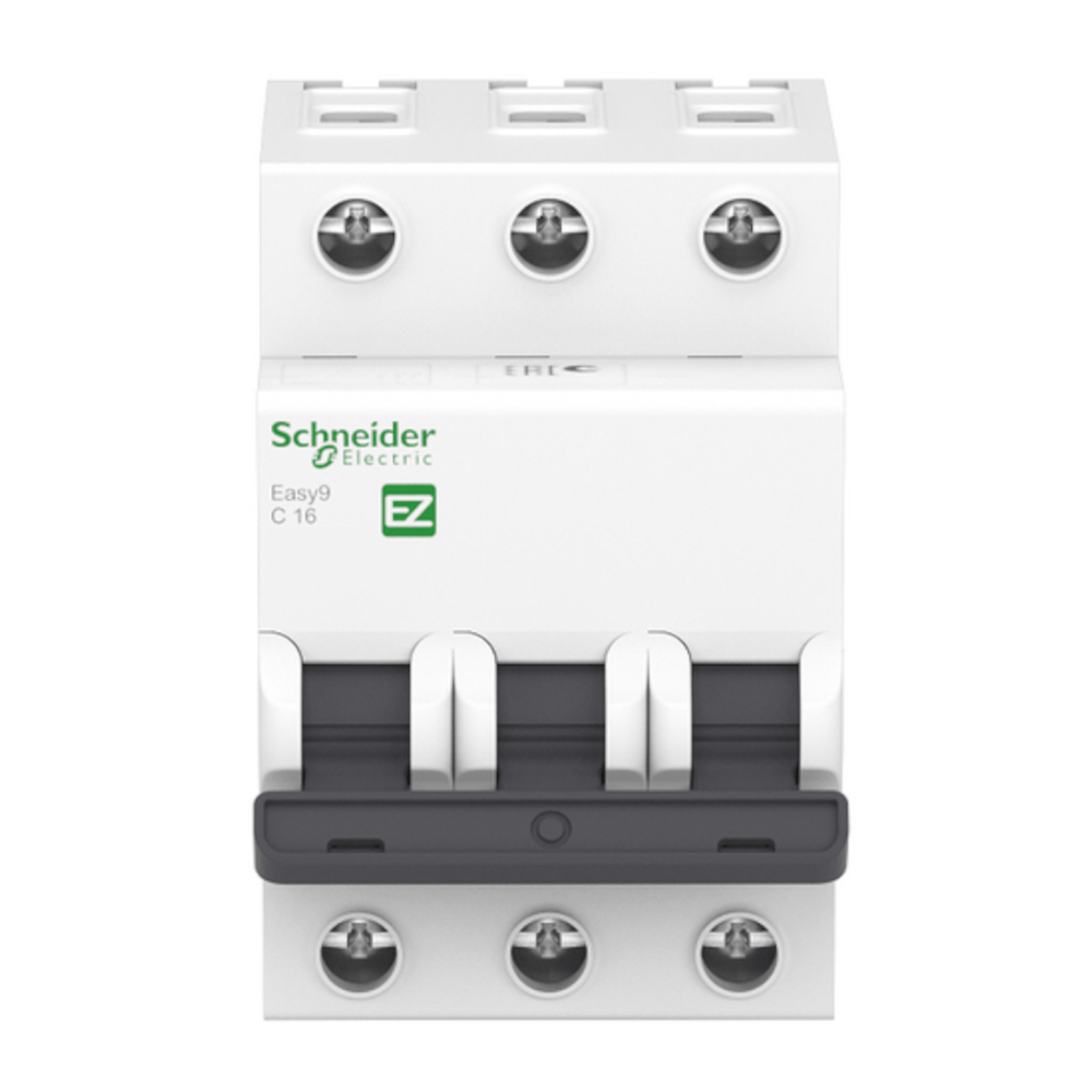 [Imagem DISJUNTOR MINI TRIPOLAR EASY9 20A CURVA C 3000A EZ9F33320 SCHNEIDER]