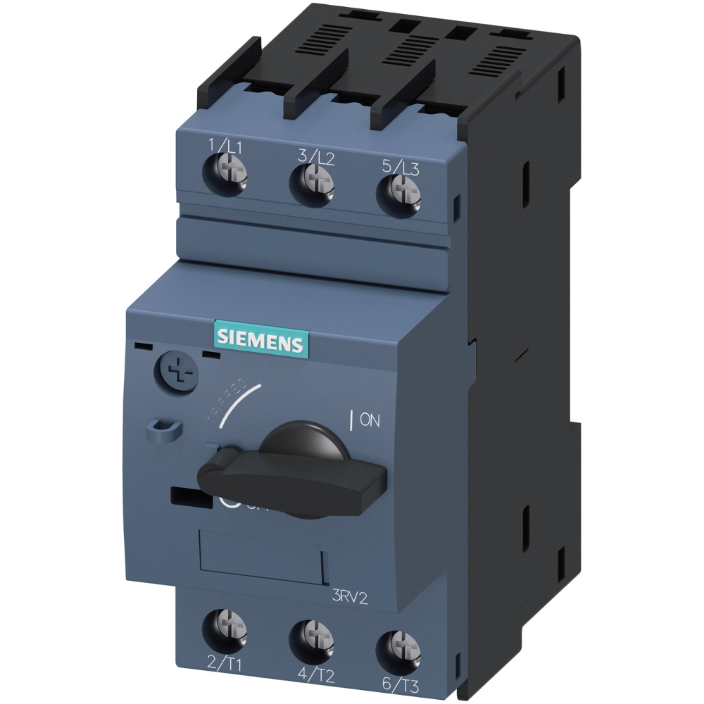 [Imagem DISJUNTOR MOTOR TRIPOLAR 1,1/1,6A 100KA 3RV20111AA10 SIEMENS]
