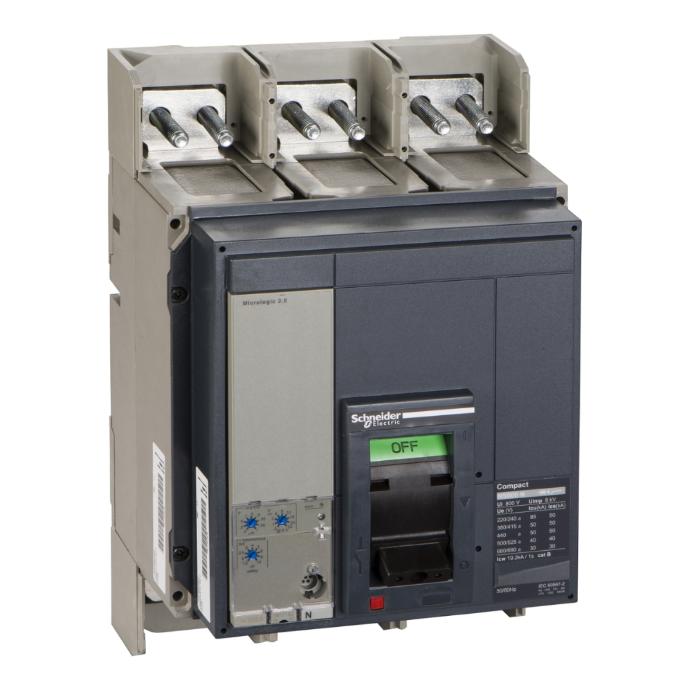[Imagem DISJUNTOR NS TRIPOLAR DE 800A 50KA/415V MICROLOGIC 2.0 33466 SCHNEIDER]
