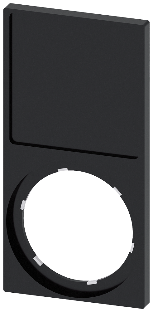 [Imagem do produto SUPORTE DE PLACA, MOLDURA INFERIOR ANGULAR, PRETO, PARA PLACA DE IDENTIFICAÇÃ 3SU19000AQ100AA0 SIEMENS]