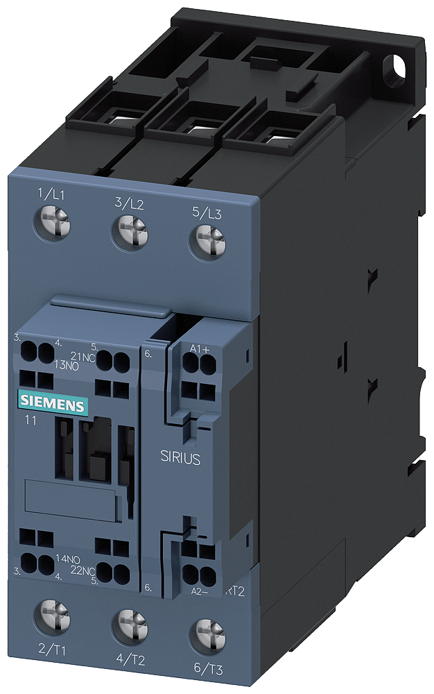 CONTATOR AC-3E 30KW/400V CC 24V 0,7-1,25*US 1NA+1NF DE 3 POLOS 3RT20373XB400LA2 SIEMENS