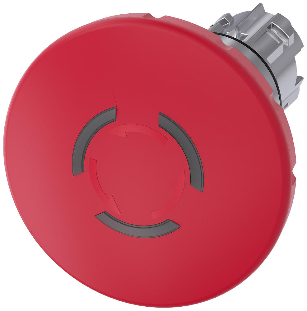 [Imagem FRONTAL BOTAO EMER ILU 60MM MET ROT DES 3SU10511JB200AA0 SIEMENS]