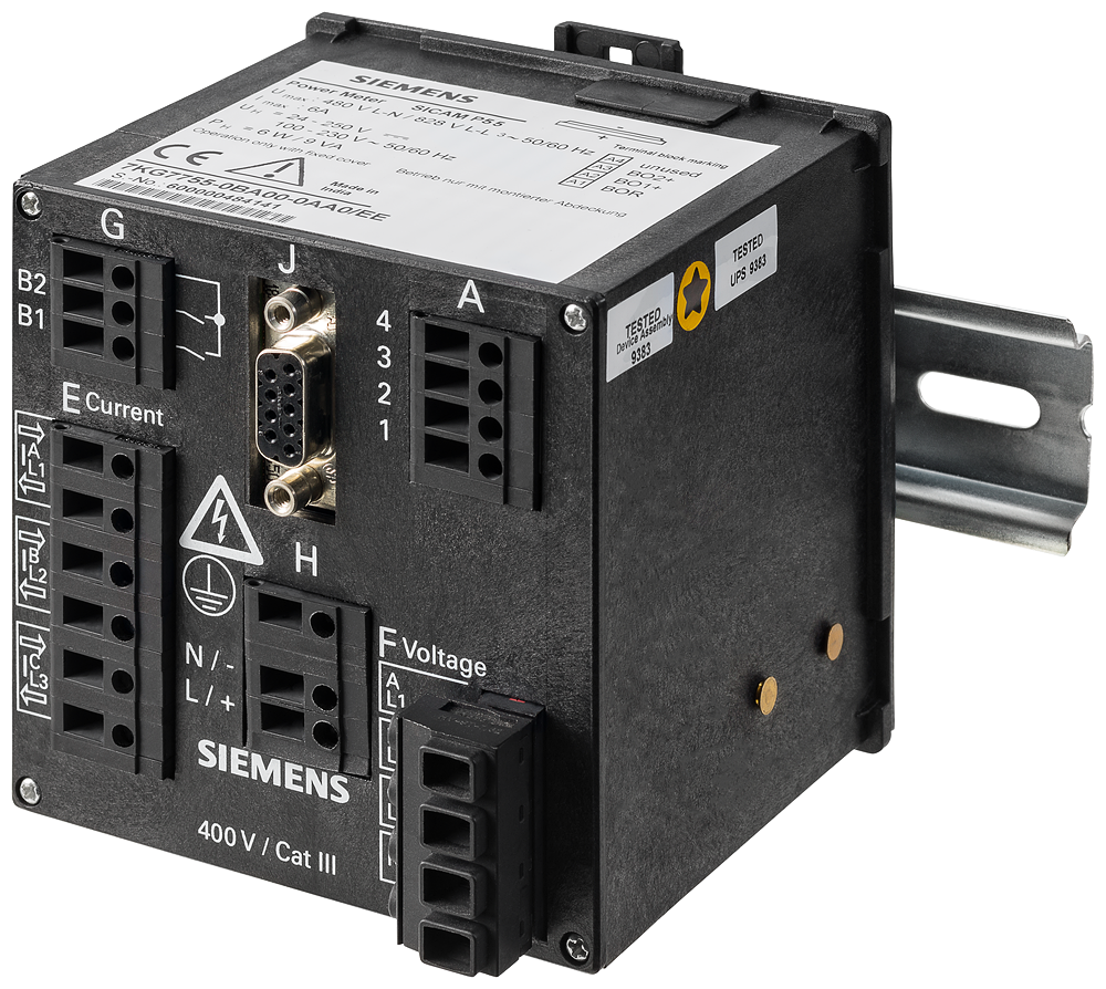 MONTAGEM DO TRILHO DIN 96 X 96 MM CLASSE DE PROTEÇÃO IP 7KG77550AA000AA1 SIEMENS