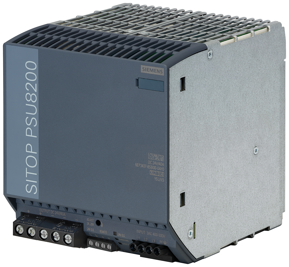 [Imagem FONTE DE ALIMENTAÇÃO TRIFÁSICO E-400/500VCA S-24VCC 40A SITOP PSU8200 6EP34378SB000AY0 SIEMENS]