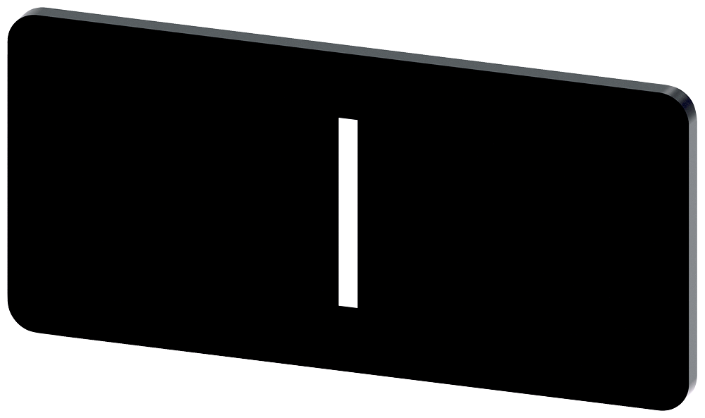 [Imagem do produto PLACA DE IDENTIFICAÇÃO 12,5X27MM, PLACA PRETO, SÍMBOLO: I* 3SU19000AC160QB0 SIEMENS]