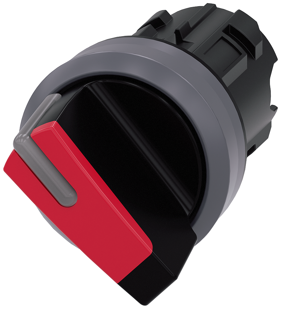 [Imagem do produto FRONTAL COMUTADOR ANEL MOMENTÁNEO 2 POSIÇÕES VERMELHO 3SU10322BC200AA0 SIEMENS]