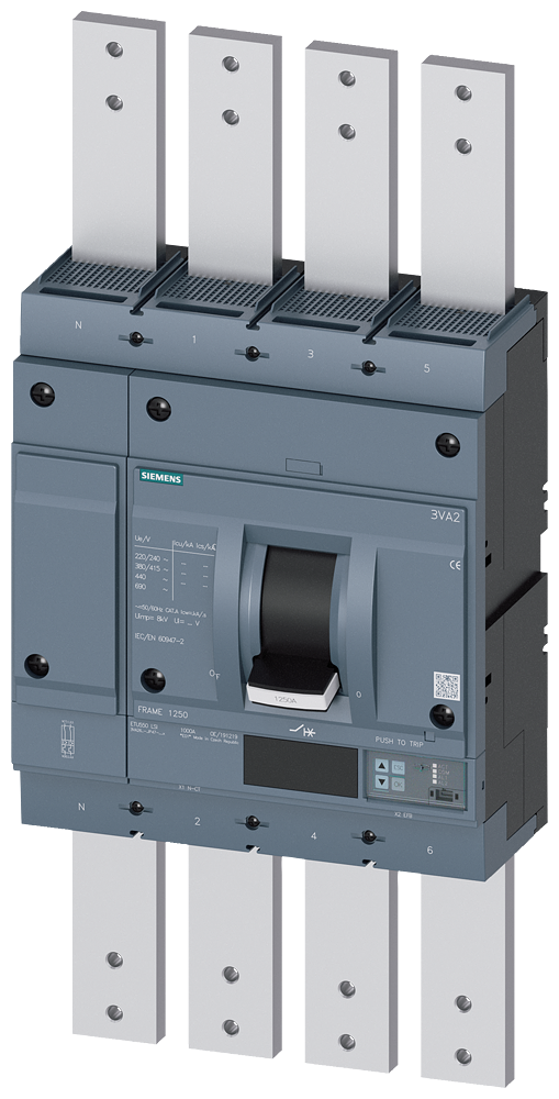 DISJUNTOR IEC FRAME 1250 1250 A DE 4 POLOS 110 KA ETU5 LSI 3VA26127JP470AA0 SIEMENS