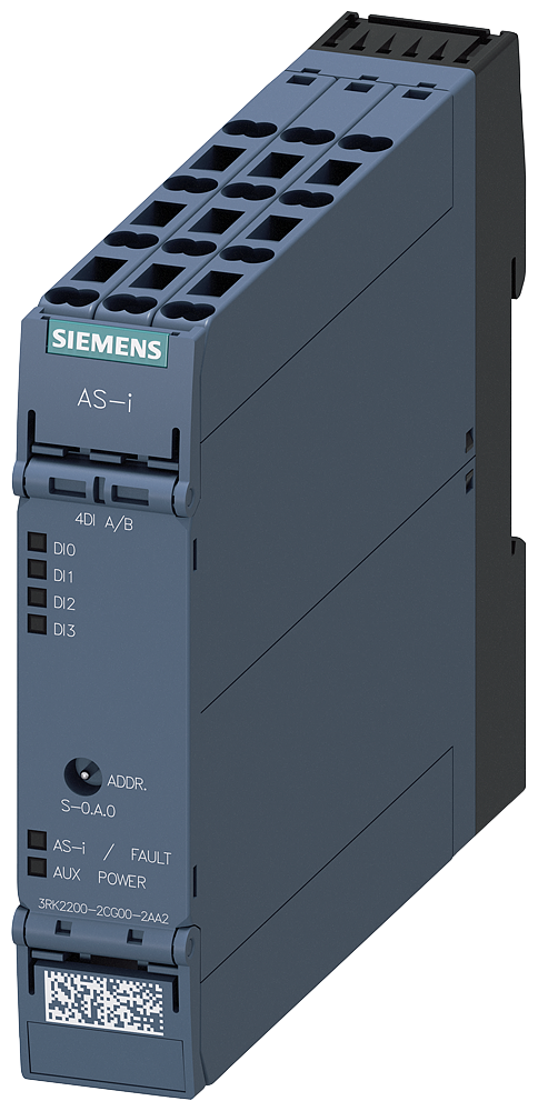 [Imagem do produto MODULO AS-I SLIMLINE 22.5MM 4E. A/B 3RK22002CG002AA2 SIEMENS]