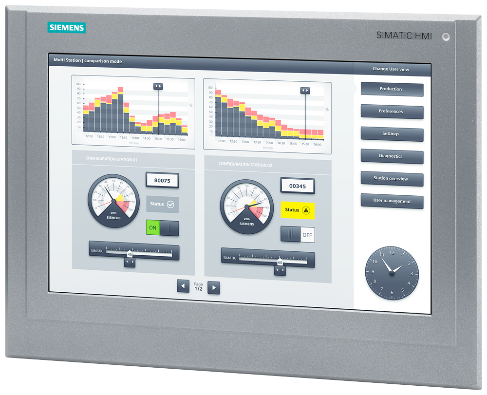 [Imagem IHM TOUCH TELA TFT WIDESCREEN 15POL PROFINET MPI/PROFIBUS DP 12MB SIMATIC TP1500 COMFORT OUTDOOR 6AV21240QC130AX0 SIEMENS]
