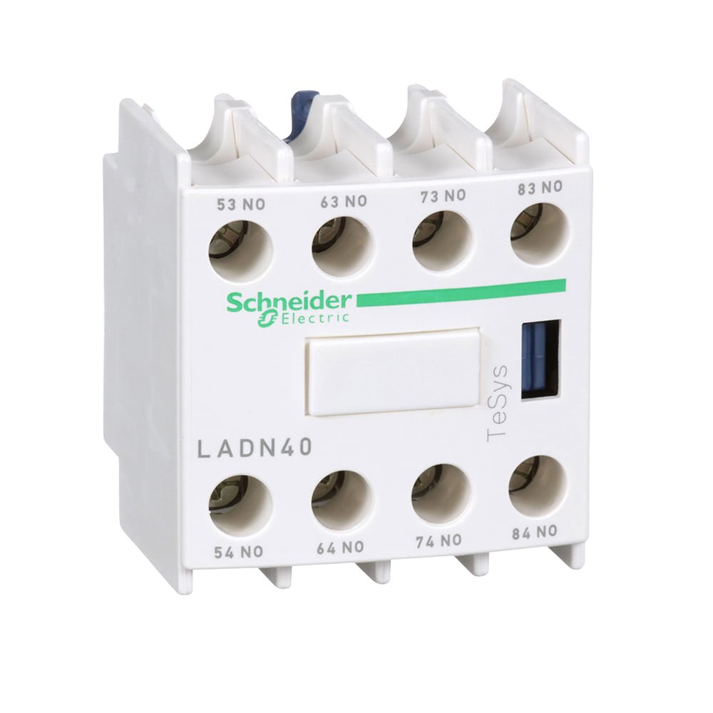 [Imagem CONTATO AUXILIAR INSTANTANEO FRONTAL 4NA CONTATOR LADN40 SCHNEIDER]